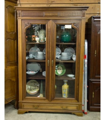 Walnut Display Cabinet