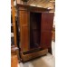 Antique Armoire with Shield Mirror and Check Pattern Inlay