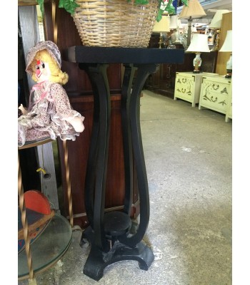 SOLD - Wood black plant stand