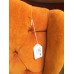 SOLD - Orange Velvet Tufted Wingback Chair
