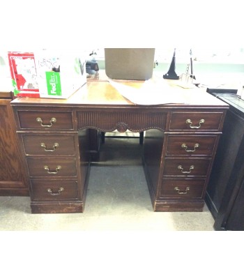 SOLD - Desk with Faux Leather Top