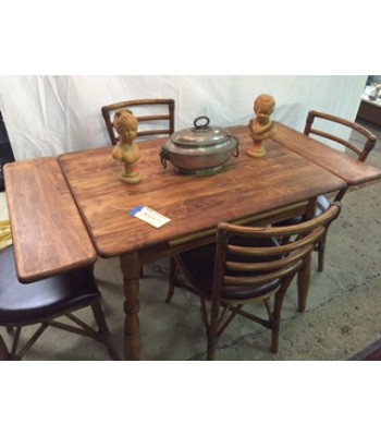 SOLD - Rattan Table and chair set